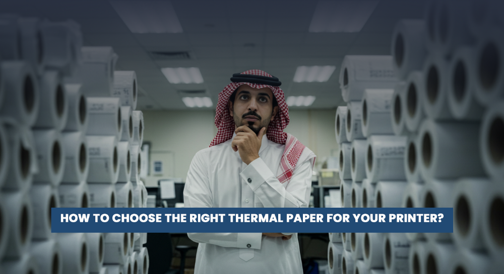 saudi man thinking what thermal paper he can choose 